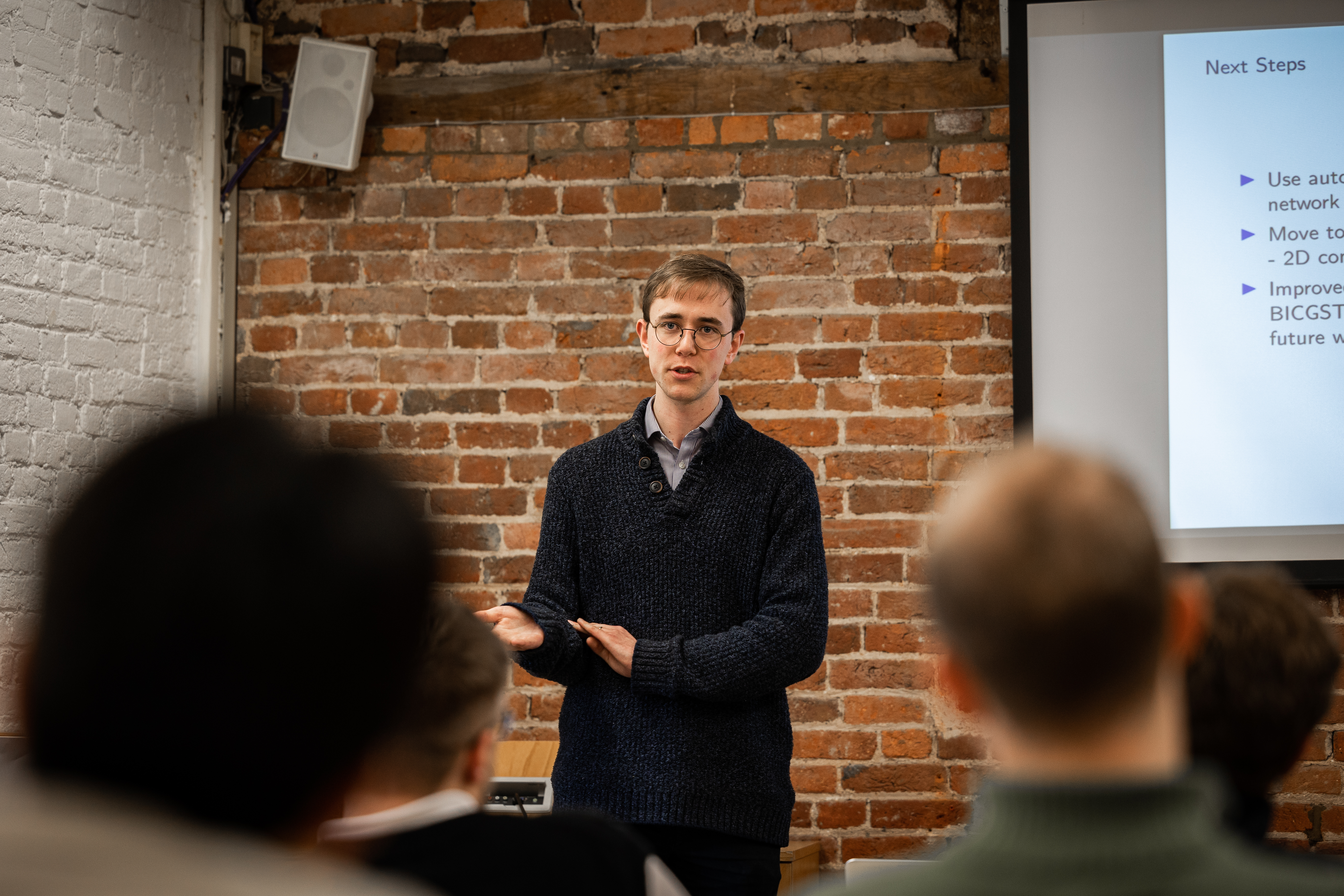 Nicholas Daultry Ball giving a talk